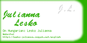 julianna lesko business card